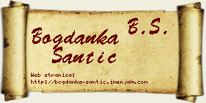 Bogdanka Šantić vizit kartica